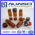 4ml amber glass screw autosampler vial with black cap